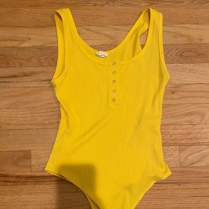 Yellow sleeveless bodysuit